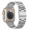 Tech-Protect Stainless ruostumattomasta teräksestä valmistettu ranneke malleille Apple Watch 8 / 9 / 10 / 11 / 12 / SE / Ultra (44 / 45 / 46 / 49 mm), hopea