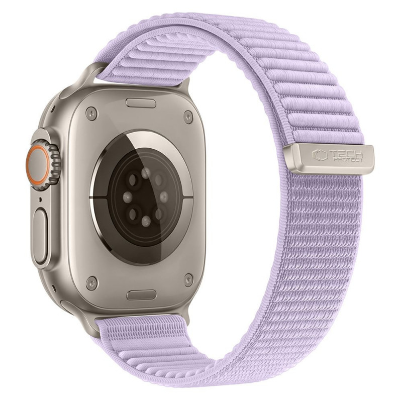 Tech-Protect NylonLoop ranneke Apple Watch 8 / 9 / 10 / 11 / 12 / SE (40 / 41 / 42 mm) -kelloon, violetti
