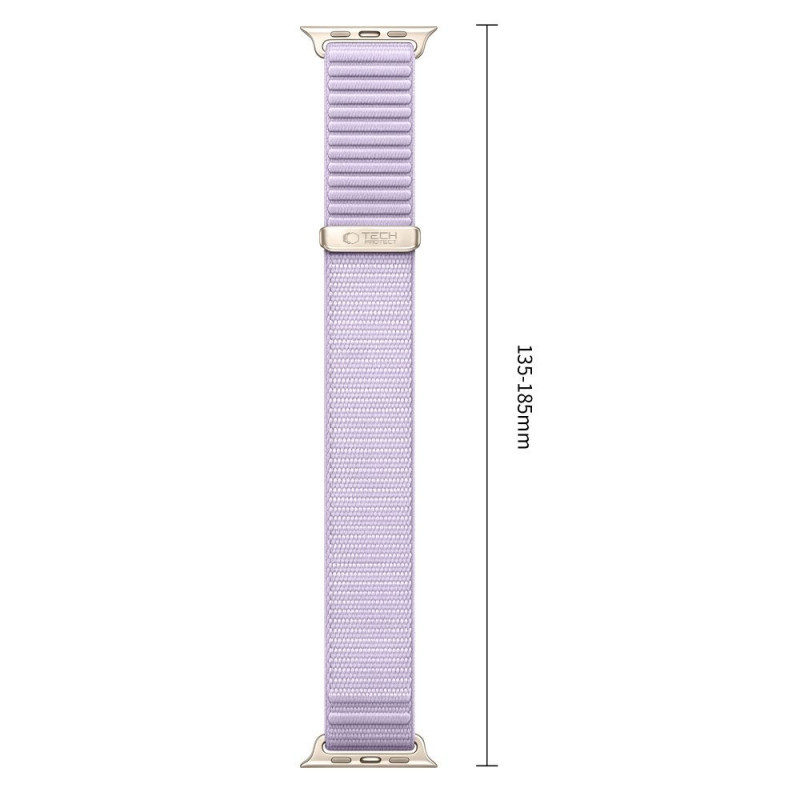 Tech-Protect NylonLoop ranneke Apple Watch 8 / 9 / 10 / 11 / 12 / SE (40 / 41 / 42 mm) -kelloon, violetti