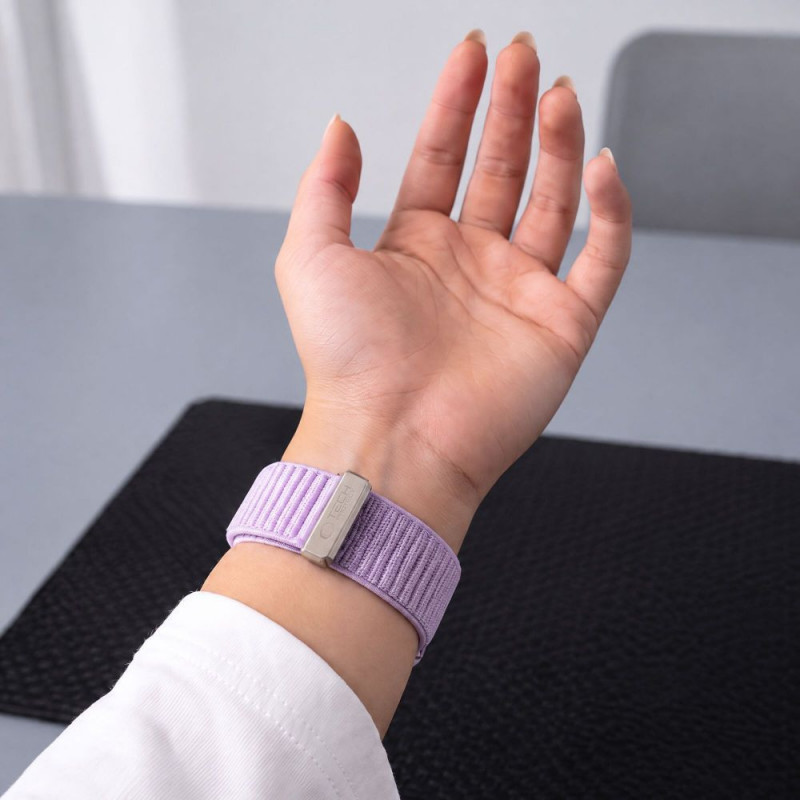 Tech-Protect NylonLoop ranneke Apple Watch 8 / 9 / 10 / 11 / 12 / SE (40 / 41 / 42 mm) -kelloon, violetti