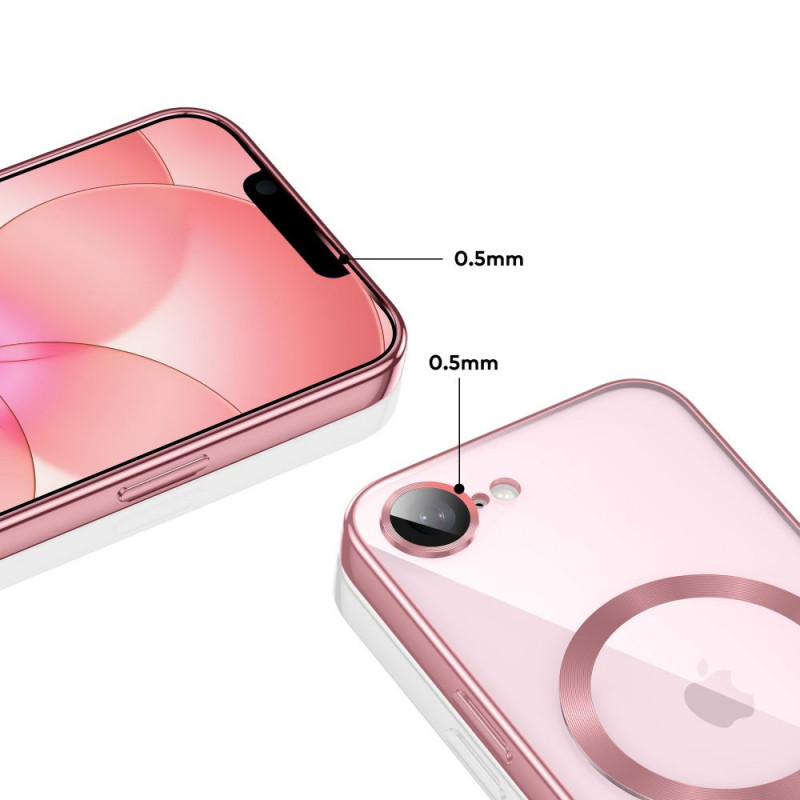 Tech-Protect Magflex MagSafe -suojakuori malleihin Apple iPhone 16e / 17e, ruusukulta