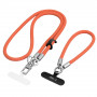 Tech-Protect C10S Rope Crossbody & Wrist puhelinhihnasarja, oranssi/titaani