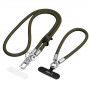 Tech-Protect C10S Rope Crossbody & Wrist puhelinhihnasarja, oliivinvihreä/titaani