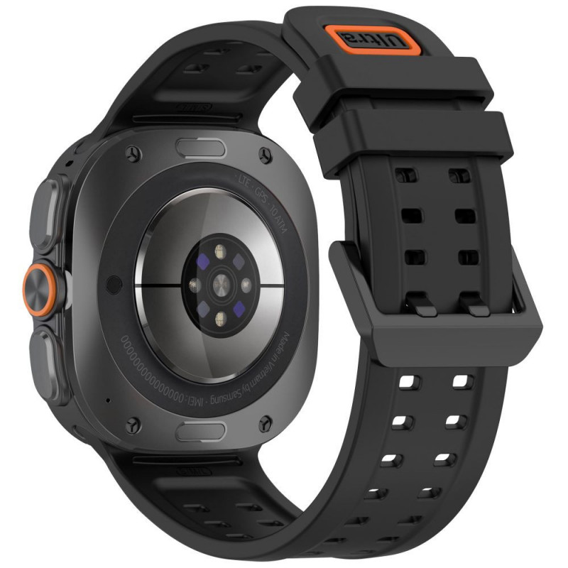 Tech-Protect Silicone Air silikoniranneke Samsung Galaxy Watch Ultra 1 / 2 (2024-2026) 47 mm, musta