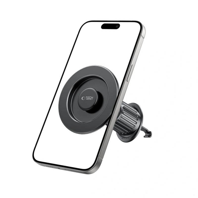 Tech-Protect N58 magneettinen MagSafe-tuuletusaukon autoteline, musta