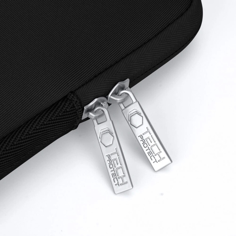 Tech-Protect NeoSlim THP3383 kannettavan 13-14 tuuman suojakotelo lisävarustepussilla, musta