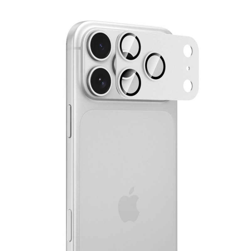 Tech-Protect Camfull Fit+ kameran linssinsuoja Apple iPhone 18 Pro -puhelimelle, hopea