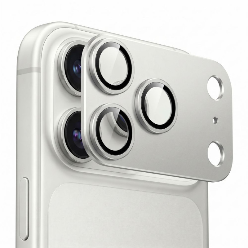 Tech-Protect Camfull Fit+ kameran linssinsuoja Apple iPhone 18 Pro -puhelimelle, hopea