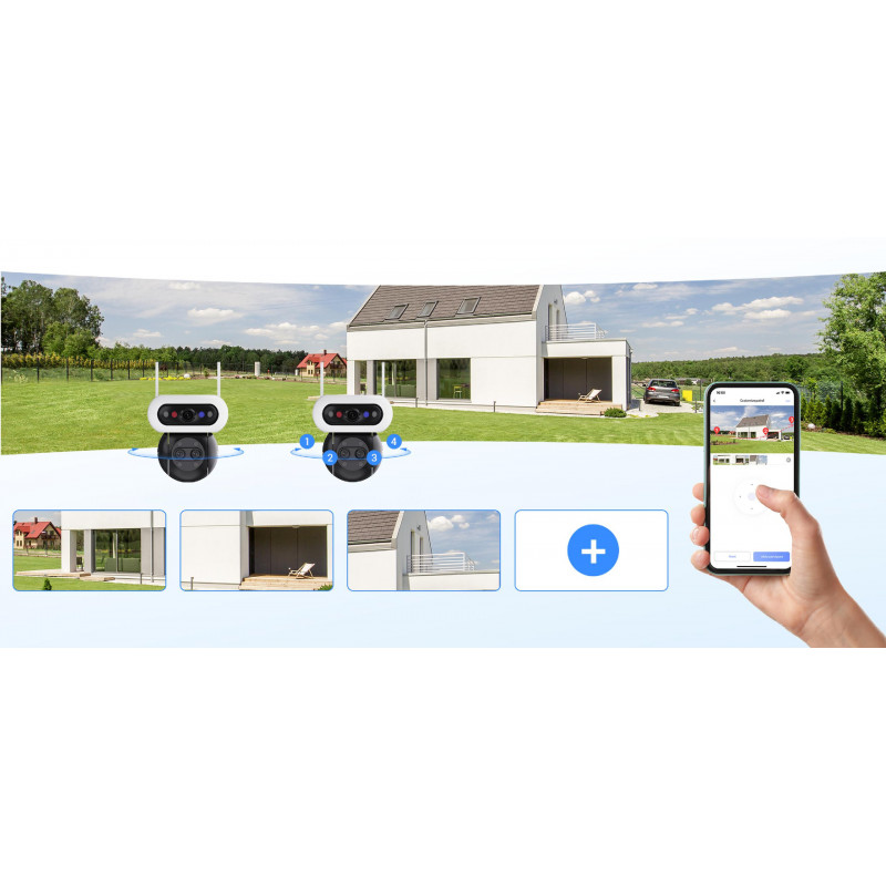 Ezviz C90f Triple 3K (5MP+5MP+5MP) IP-kamera, Wi-Fi