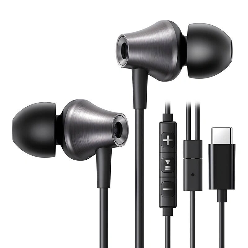 Ugreen EP105 USB-C langalliset nappikuulokkeet, 1.2 m, musta
