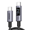 Ugreen L530 USB-C–USB-C-kaapeli, PD 240 W, 480 Mbps, näytöllä, 2 m, musta