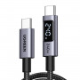 Ugreen L530 USB-C–USB-C-kaapeli, PD 240 W, 480 Mbps, näytöllä, 2 m, musta