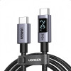 Ugreen L530 USB-C–USB-C-kaapeli, PD 240 W, 480 Mbps, näytöllä, 2 m, musta