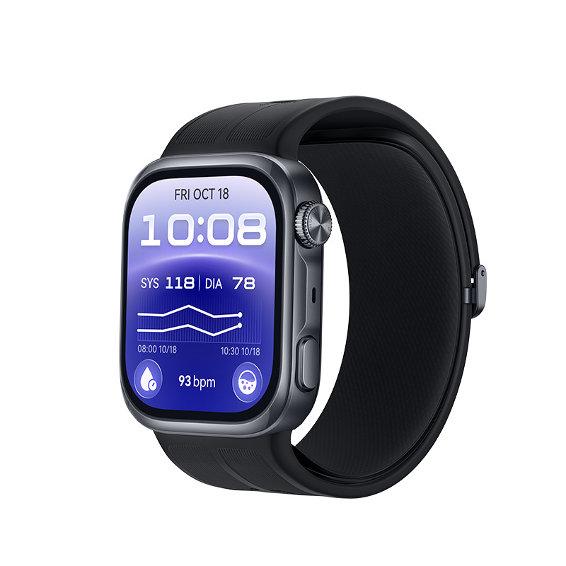 Huawei Watch D3 Riva-B10 46 mm älykello, alumiinikotelo, kuminen ranneke, musta (55020KBU)