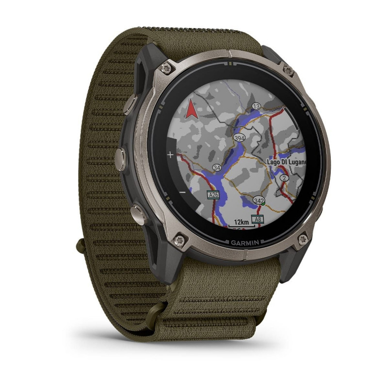 Garmin Enduro 4 GPS-älykello tummanoliivinvihreällä ComfortFit-kangasrannekkeella (010-04799-01)