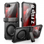 Supcase Unicorn Beetle Grip Mag MagSafe -suojakuori Samsung Galaxy Z Flip 8 -puhelimelle, musta