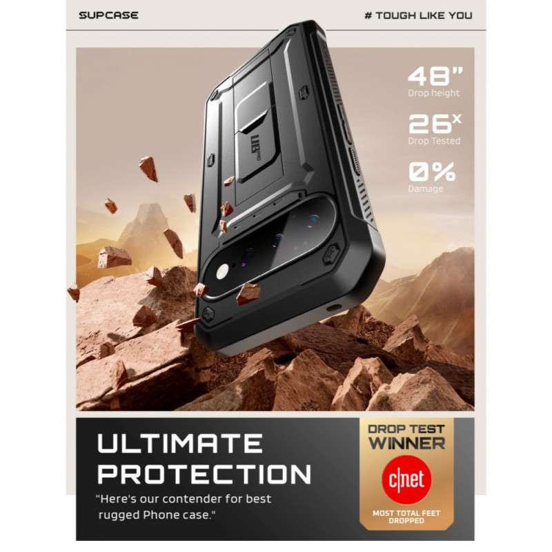 Supcase Unicorn Beetle Pro -suojakuori Google Pixel 11 Pro XL:lle, musta