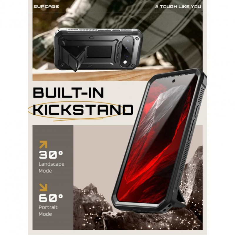 Supcase Unicorn Beetle Pro -suojakuori Google Pixel 11 Pro XL:lle, musta