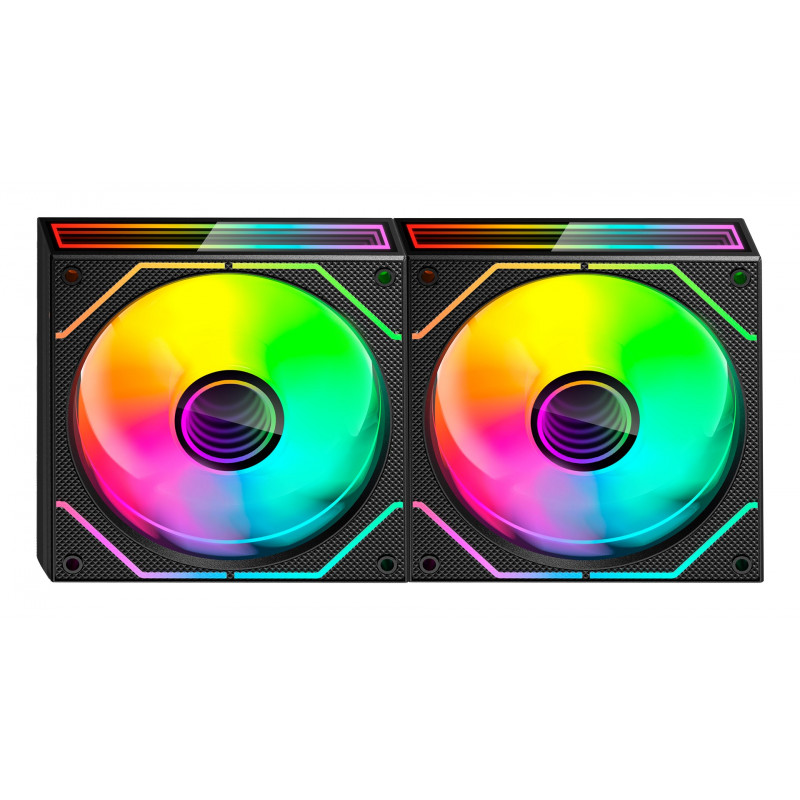 Tacens Mars Gaming MF3DPROX2 12 cm kotelotuulettimet, ARGB, mustat, 2 kpl