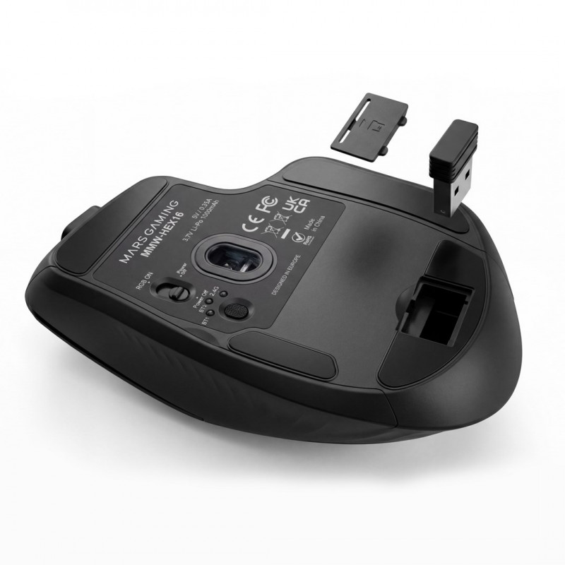 Tacens Mars Gaming MMW-HEX16 langaton pelihiiri, 24000 DPI, Bluetooth 5.2, 2.4 GHz