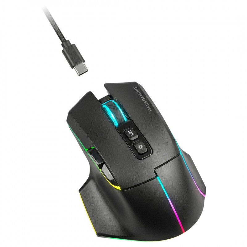 Tacens Mars Gaming MMW-VECTOR langaton pelihiiri, 12000 DPI, Bluetooth 5.4, 2.4 GHz