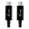 i-tec USB-C-latauskaapeli, 1.8 m, USB Power Delivery jopa 100 W, musta
