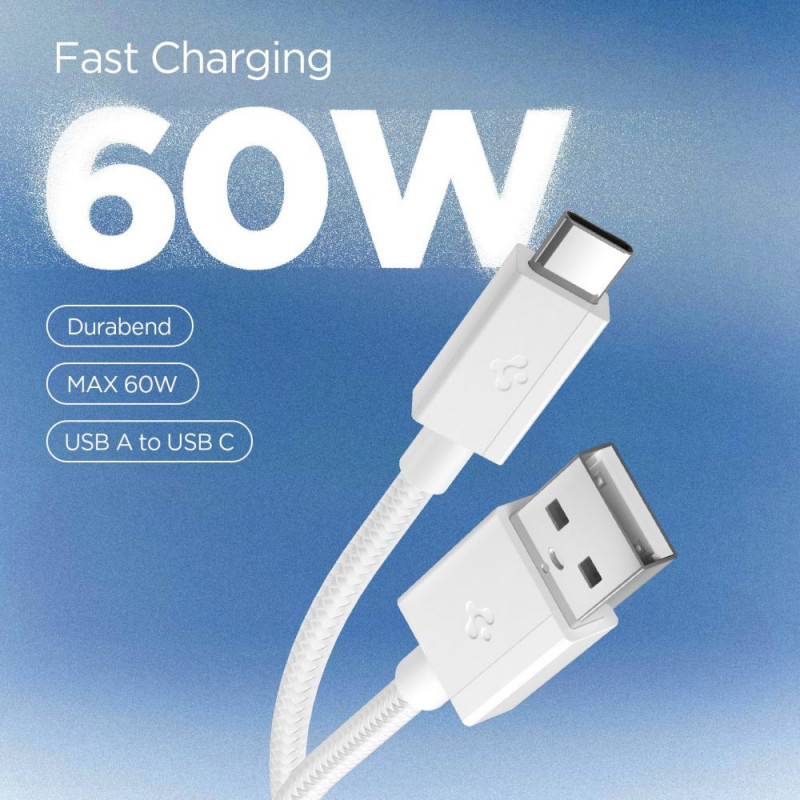 Spigen EB6015AC Essential USB-C-kaapeli 60W 150 cm, valkoinen