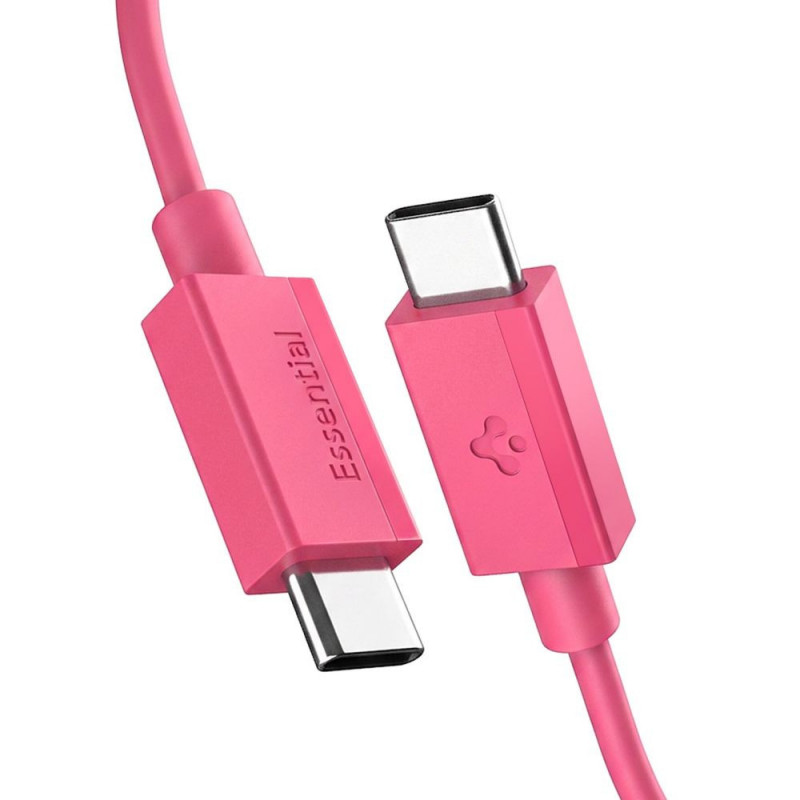 Spigen EB6010CC Essential USB-C–USB-C-kaapeli 60W 100 cm, vaaleanpunainen