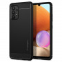 Spigen Rugged Armor -suojakuori Samsung Galaxy A52 / A52s -puhelimelle, mattamusta