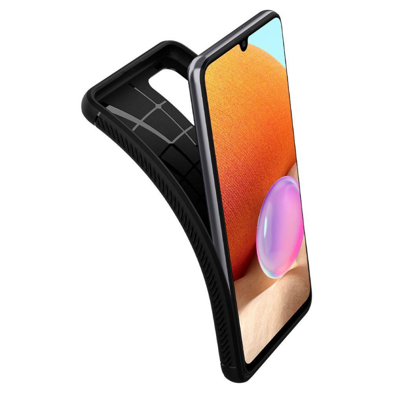 Spigen Rugged Armor -suojakuori Samsung Galaxy A52 / A52s -puhelimelle, mattamusta