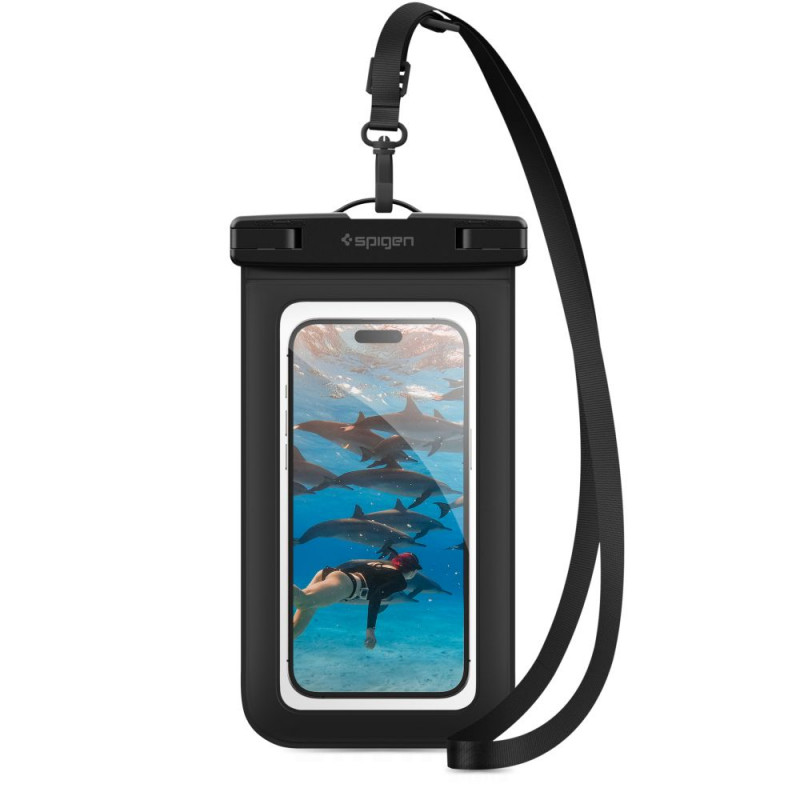 Spigen A601 Aqua Shield universaali vedenpitävä kotelo, musta