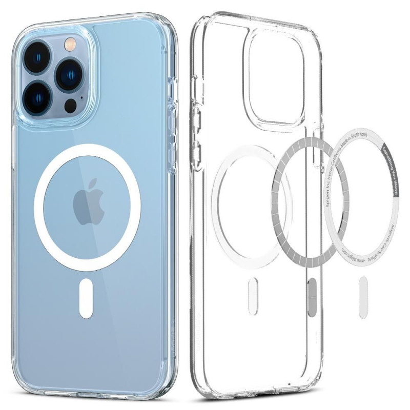 Spigen Ultra Hybrid Mag MagSafe Apple iPhone 13 Pro -suojakuori, valkoinen