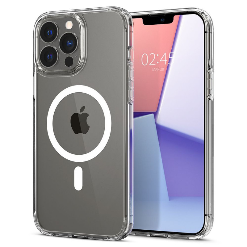 Spigen Ultra Hybrid Mag MagSafe Apple iPhone 13 Pro -suojakuori, valkoinen