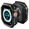 Spigen Rugged Armor -suojakuori Apple Watch Ultra 49 mm:lle, mattamusta