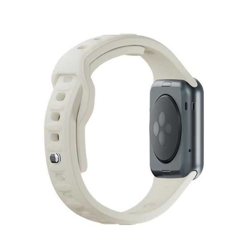 3mk silikonikellonranneke Apple Watchille 42/44/45/49 mm, beige