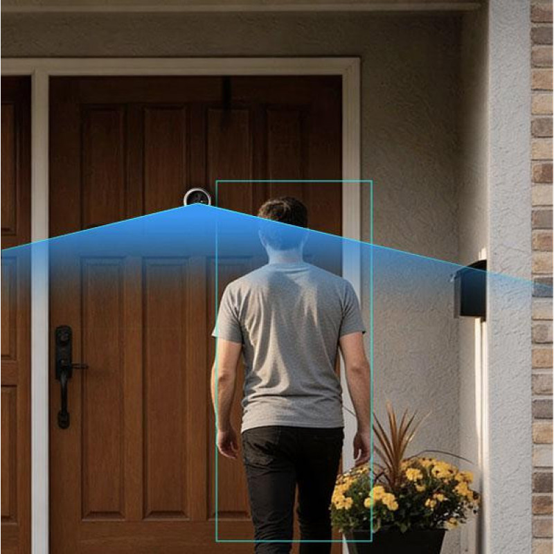 Ezviz CP4 4 MP Wi-Fi -ovikatselulaite, hopea