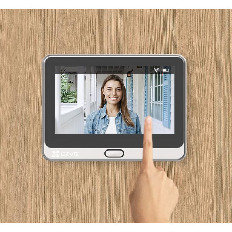 Ezviz CP4 4 MP Wi-Fi -ovikatselulaite, hopea