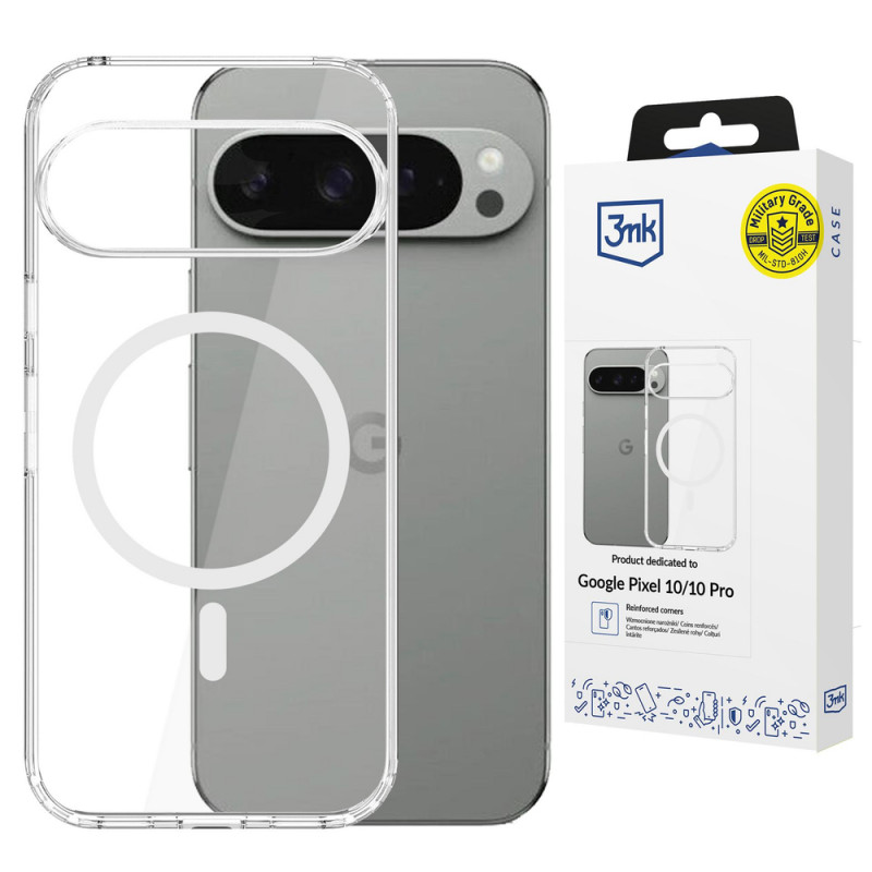 3MK Armor MagCase Google Pixel 10 / Pixel 10 Pro, läpinäkyvä