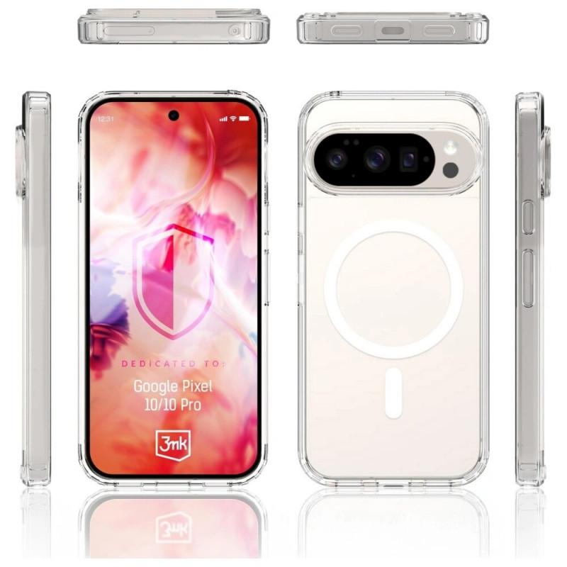 3MK Armor MagCase Google Pixel 10 / Pixel 10 Pro, läpinäkyvä