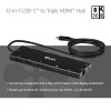 Club 3D CSV-2556 USB-C 12-in-1-keskitin, 3x HDMI/3x USB-C/USB/LAN, 8K30Hz, PD 140W