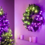 Twinkly Valaistu kranssi 50 RGB LED, vihreä johto, pistoke tyyppi C, 60 cm