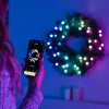 Twinkly Valaistu kranssi 50 RGB LED, vihreä johto, pistoke tyyppi C, 60 cm