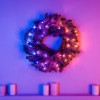 Twinkly Valaistu kranssi 50 RGB LED, vihreä johto, pistoke tyyppi C, 60 cm