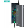 USAMS PB59 US-CD165 varavirtalähde 30000 mAh, 65 W, 2x QC3.0 + PD, musta, USB-C–USB-C-kaapelilla