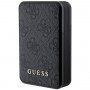 Guess GUPB10DP4GEGK varavirtalähde 10000 mAh, 18 W, 4G Leather Metal Logo, musta