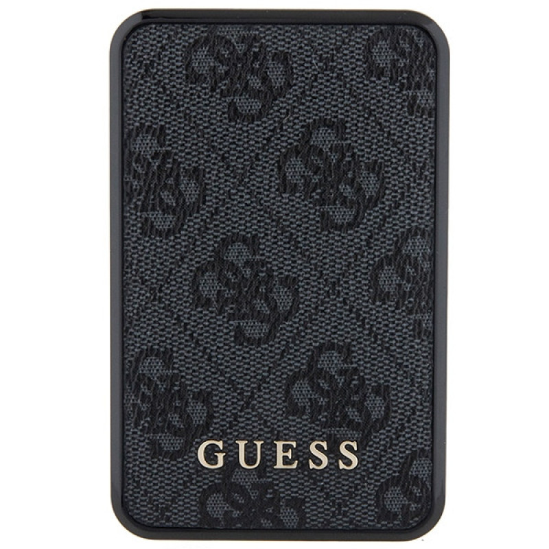 Guess GUPB10DP4GEGK varavirtalähde 10000 mAh, 18 W, 4G Leather Metal Logo, musta