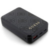 Guess GUPB10DP4GEGK varavirtalähde 10000 mAh, 18 W, 4G Leather Metal Logo, musta