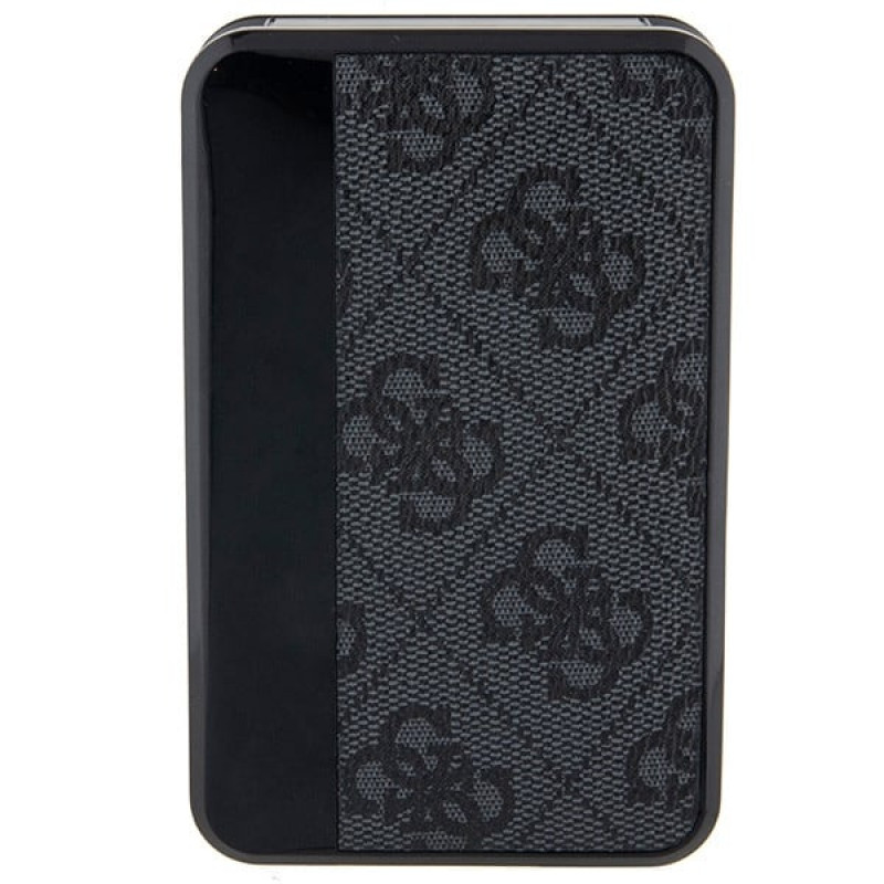 Guess GUPB10DP4GEGK varavirtalähde 10000 mAh, 18 W, 4G Leather Metal Logo, musta