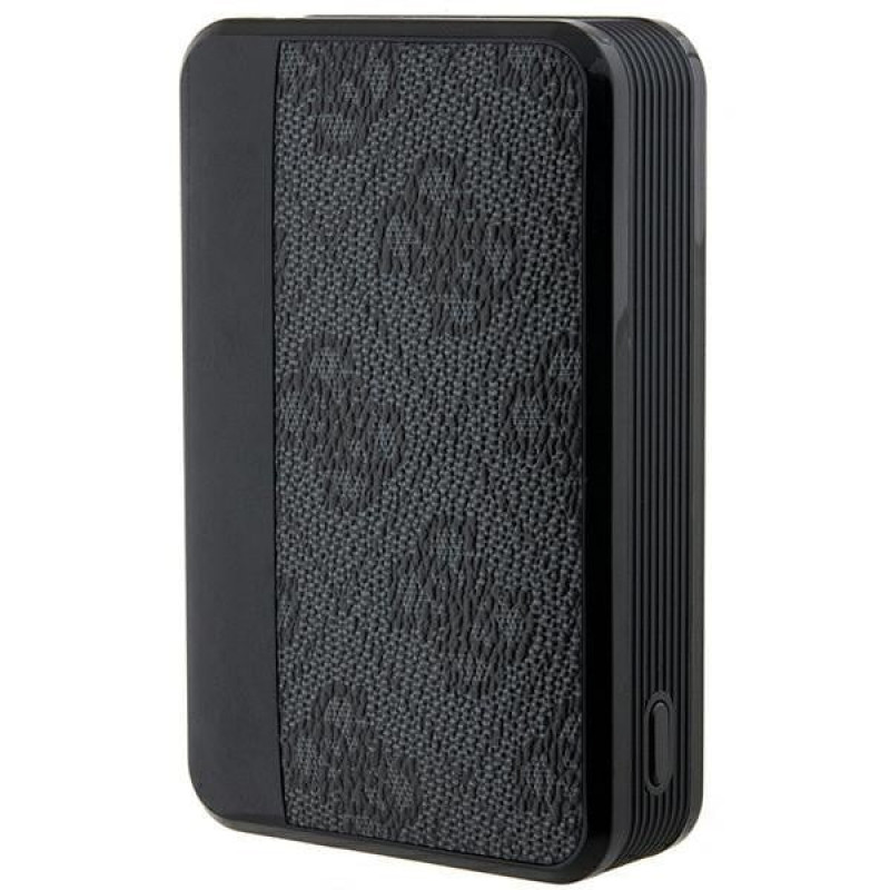 Guess GUPB10DP4GEGK varavirtalähde 10000 mAh, 18 W, 4G Leather Metal Logo, musta