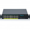 DIGITUS DN-95334 10 gigabitin 16-porttinen hallitsematon PoE+-kytkin (120 W)